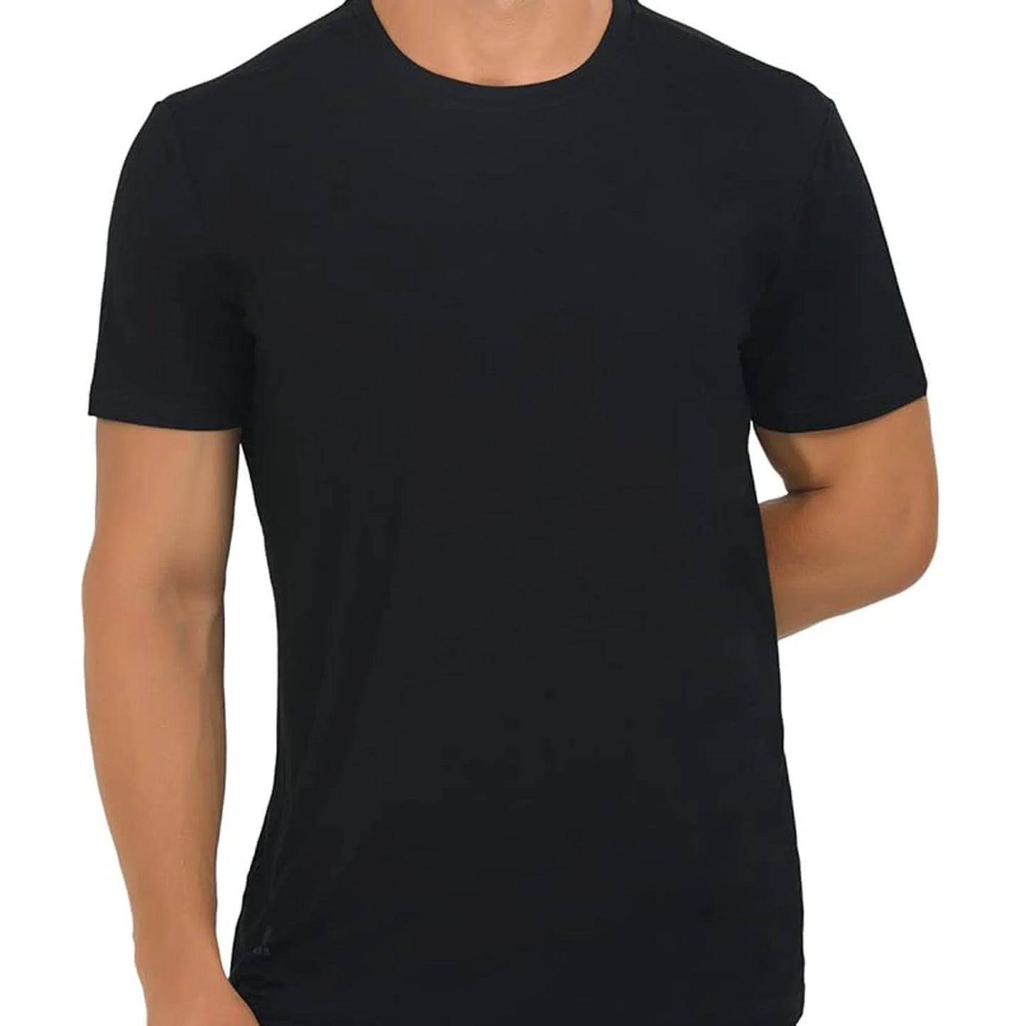 T-Shirts for Men Rayon Made from Bamboo Crewneck Undershirt Tees Moisture Wicking 3 Pack