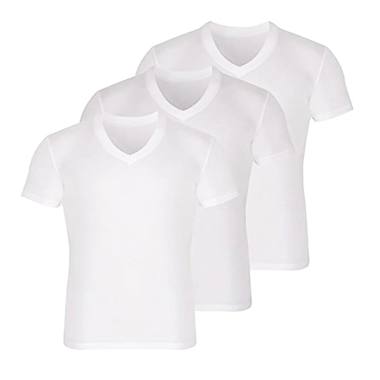 Premium V Neck T Shirts for Men Rayon Made from Bamboo Tees Moisture Wicking Undershirts 3 Pack