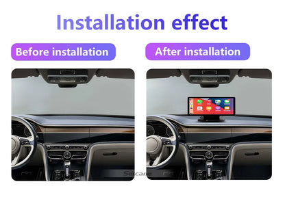 4K Car Dash Cam with 10.26" Touchscreen, Dual Lens, WiFi, CarPlay & Android Auto