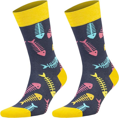 1 Pair Unisex Colorful Casual Cotton Socks for Men and Women Shoe Size 7-13