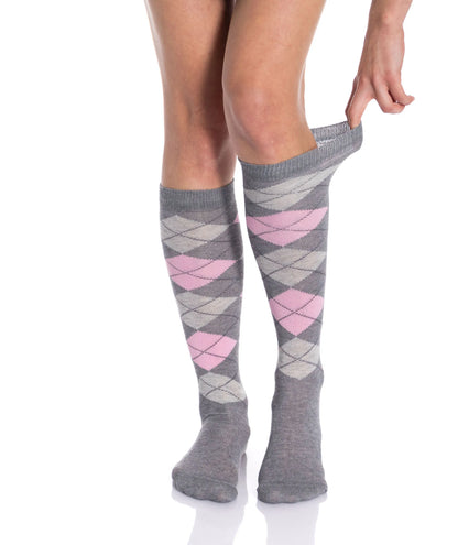 Colorful Knee High Socks for Women 6 Pairs Over the Calf Knee Socks
