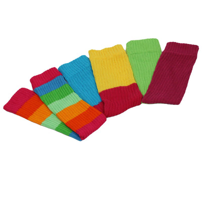 Cotton Leg Warmers for Women Colorful All Cotton Baggy Leg Warmer 3 Pairs