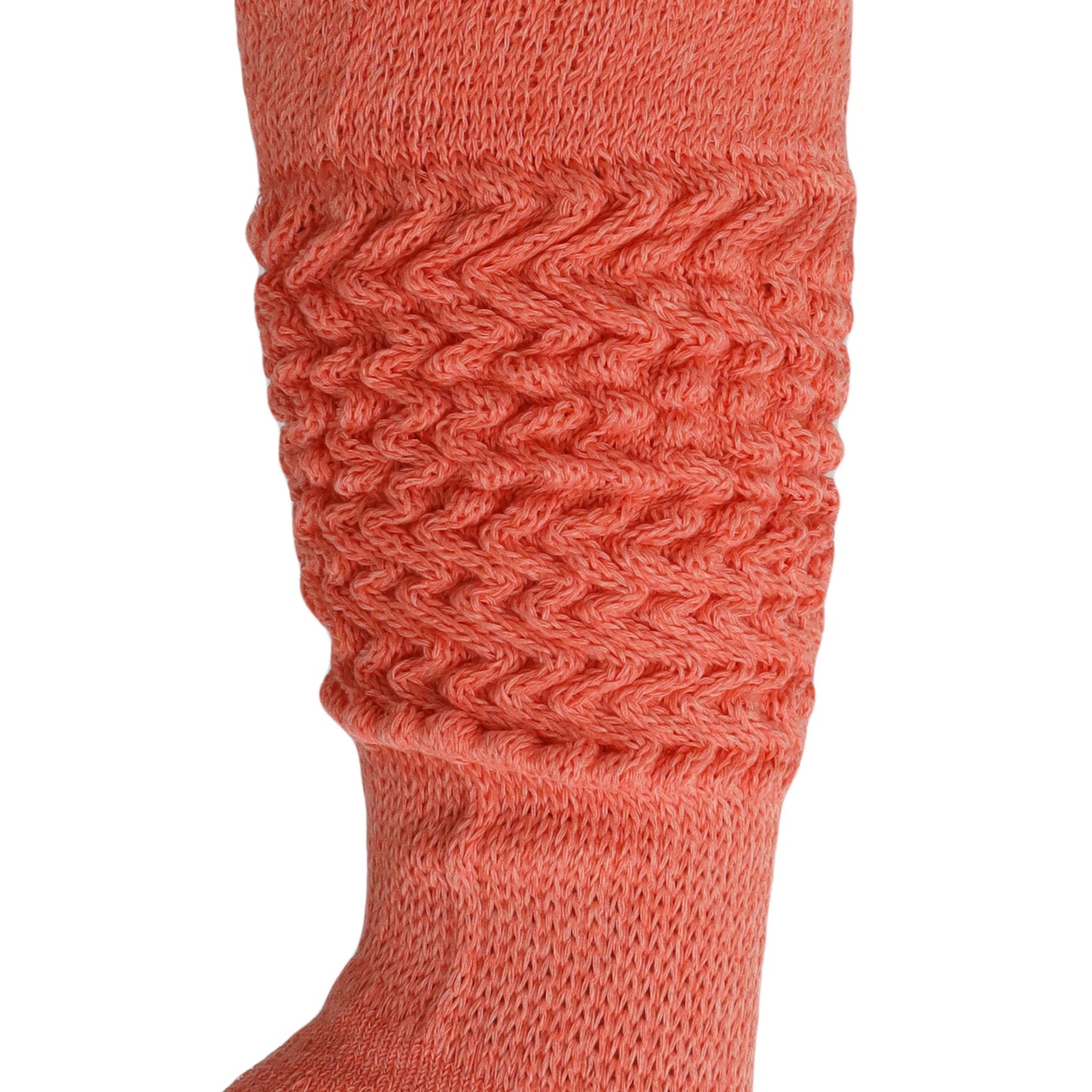 Light Orange Slouch Socks for Women Scrunch Knee Socks Shoe Size 5 to 10 1 Pair