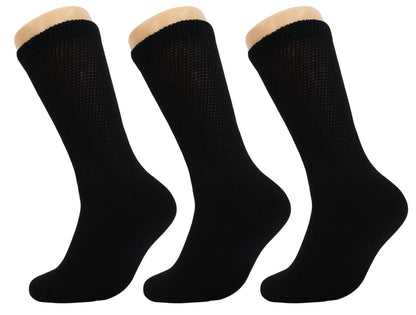 Diabetic Crew Loose Fit Socks with Non Binding Top 12 Pairs