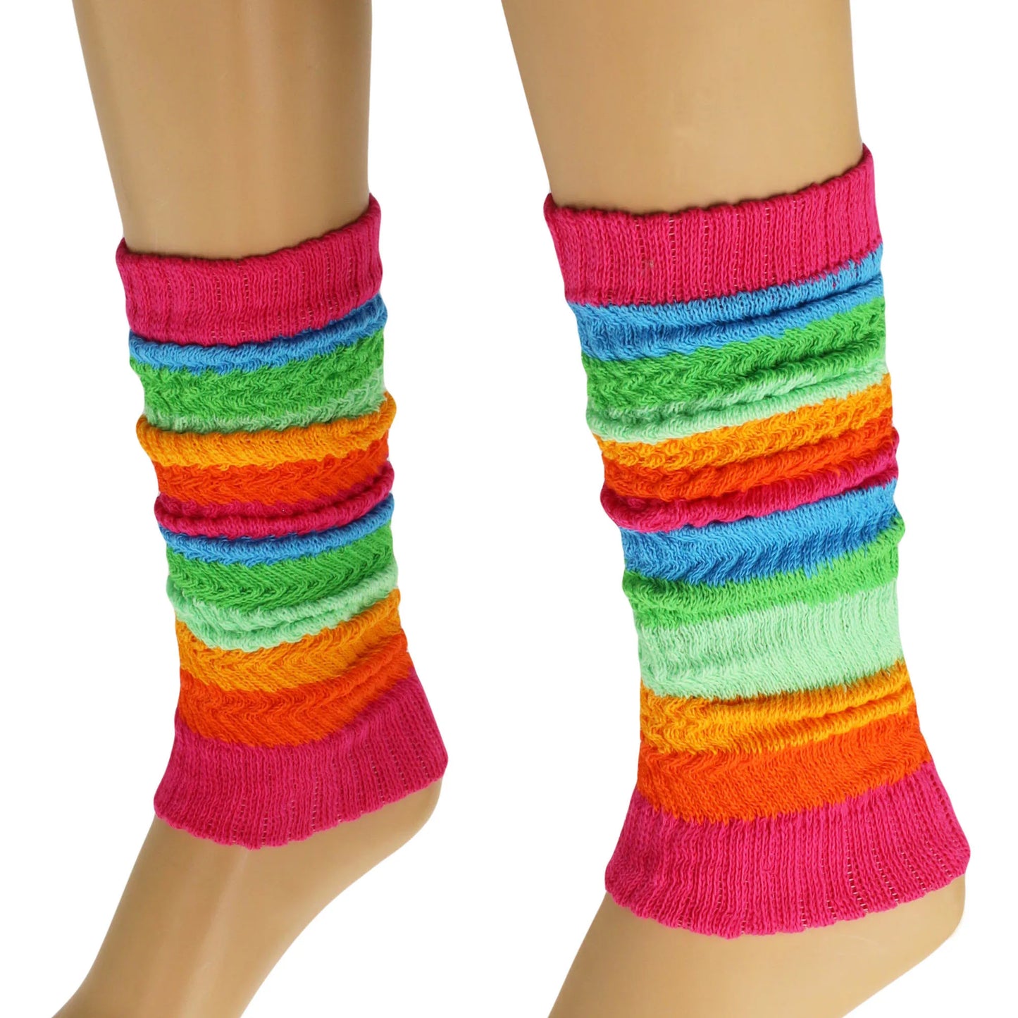 Cotton Leg Warmers for Women Colorful All Cotton Baggy Leg Warmer 3 Pairs