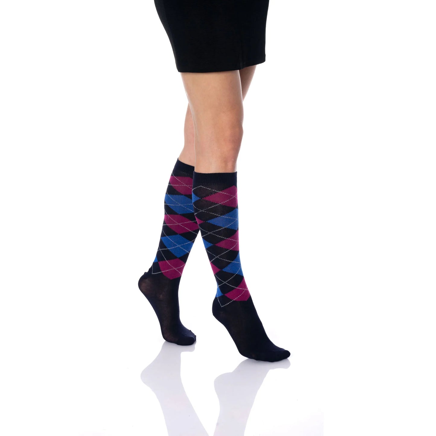 Colorful Knee High Socks for Women 6 Pairs Over the Calf Knee Socks