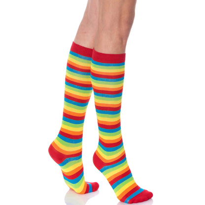 Colorful Knee High Socks for Women 6 Pairs Over the Calf Knee Socks