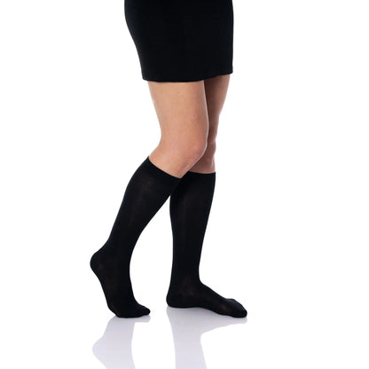 Knee High Socks for Women Combed Cotton Over The Calf Long Socks 6 Pairs