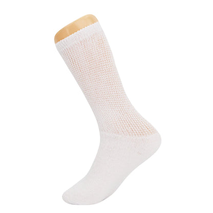 Diabetic Crew Loose Fit Socks with Non Binding Top 12 Pairs