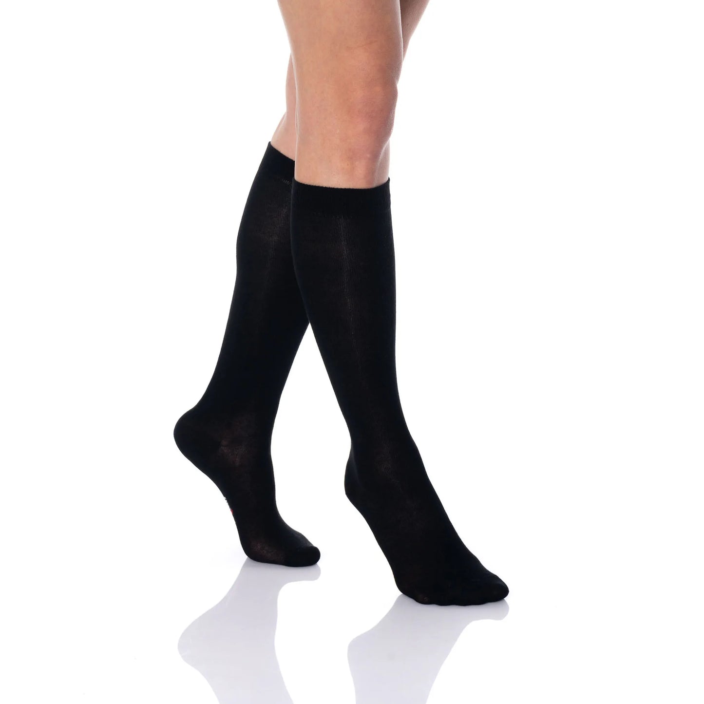 Knee High Socks for Women Combed Cotton Over The Calf Long Socks 6 Pairs
