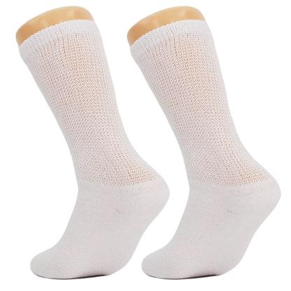 Diabetic Crew Loose Fit Socks with Non Binding Top 12 Pairs