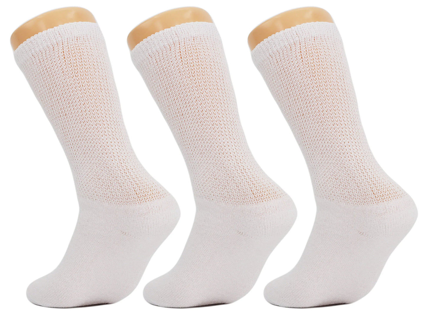 Diabetic Crew Loose Fit Socks with Non Binding Top 12 Pairs