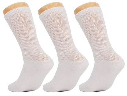 Diabetic Crew Loose Fit Socks with Non Binding Top 12 Pairs