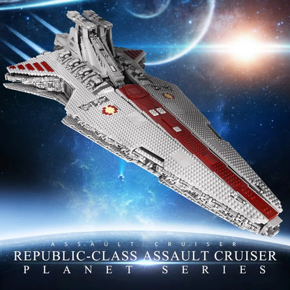 Republic Attack Cruiser Building Set - 6685PCS Starship Assembly Kit