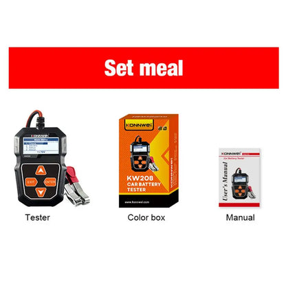 12V Car Battery Tester Analyzer - KW208 CCA, Load Test, Health Diagnostic Tool