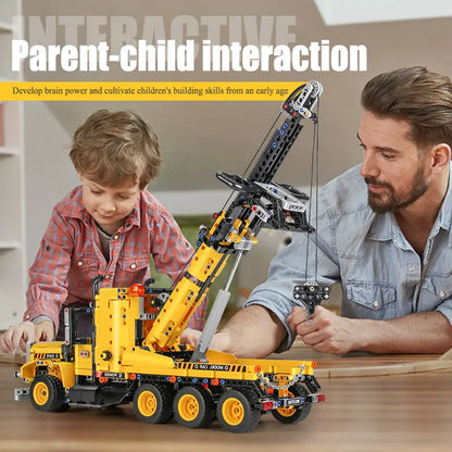 Tow Truck Building Set - 17011 MOC Road Trailer Kit for Teens & Adults