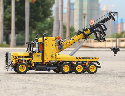 Tow Truck Building Set - 17011 MOC Road Trailer Kit for Teens & Adults