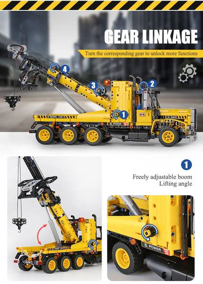 Tow Truck Building Set - 17011 MOC Road Trailer Kit for Teens & Adults