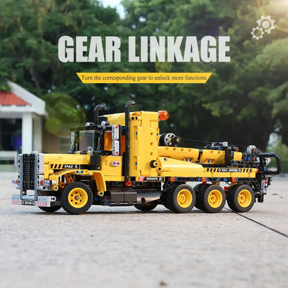 Tow Truck Building Set - 17011 MOC Road Trailer Kit for Teens & Adults