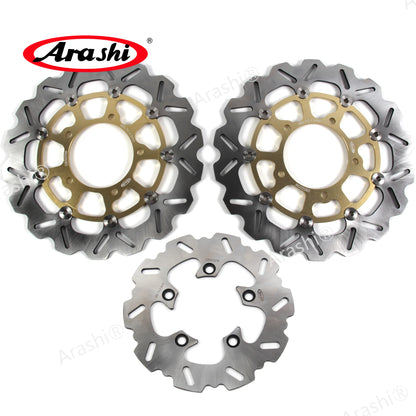 Floating Front & Rear Brake Disc Rotors with Pads for Suzuki GSX R 600 2006-2007