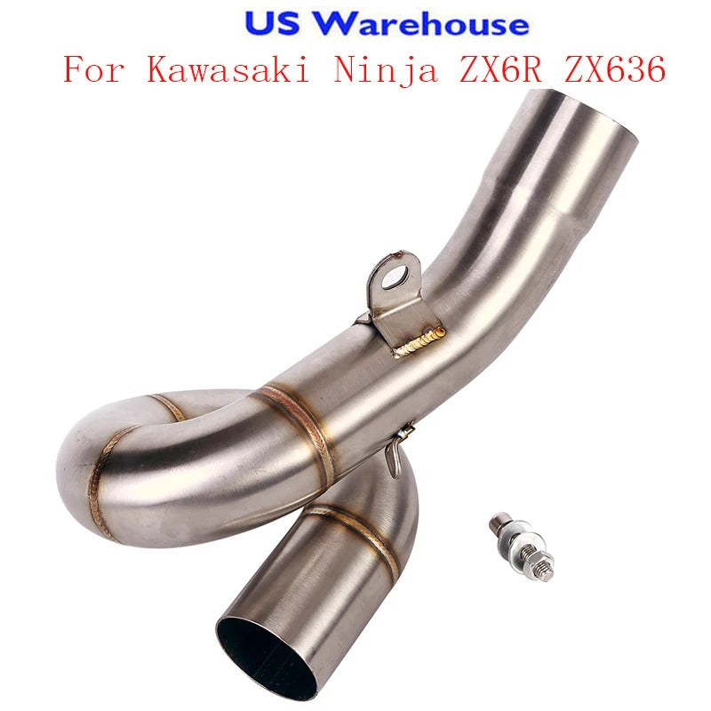 Stainless Steel Exhaust Link Pipe for Kawasaki Ninja ZX6R ZX636 2009-2020