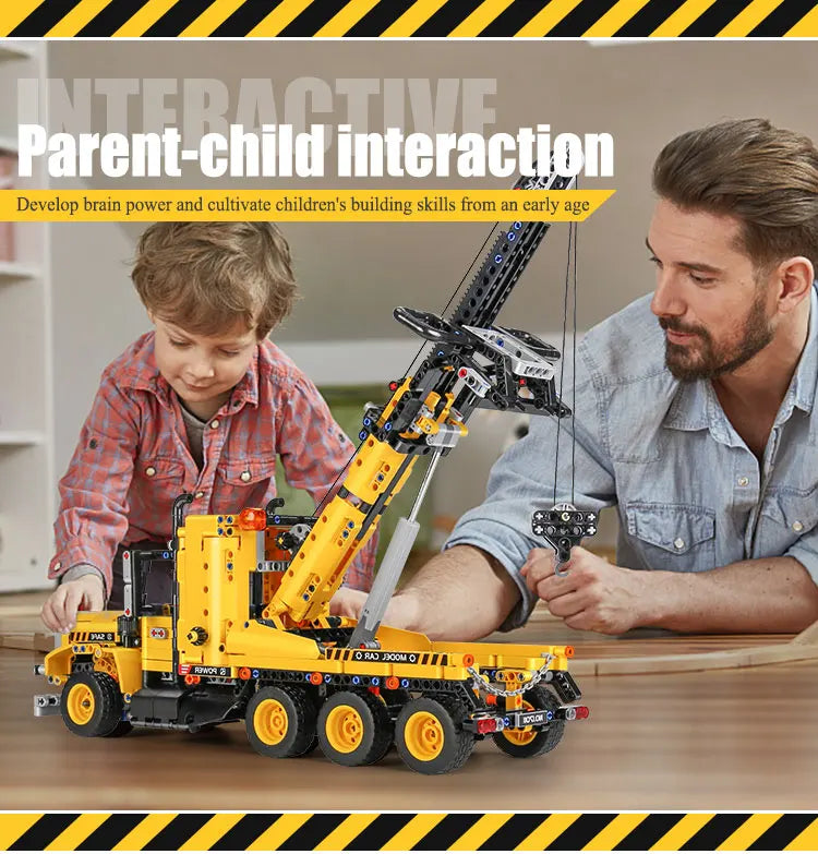 Tow Truck Building Set - 17011 MOC Road Trailer Kit for Teens & Adults