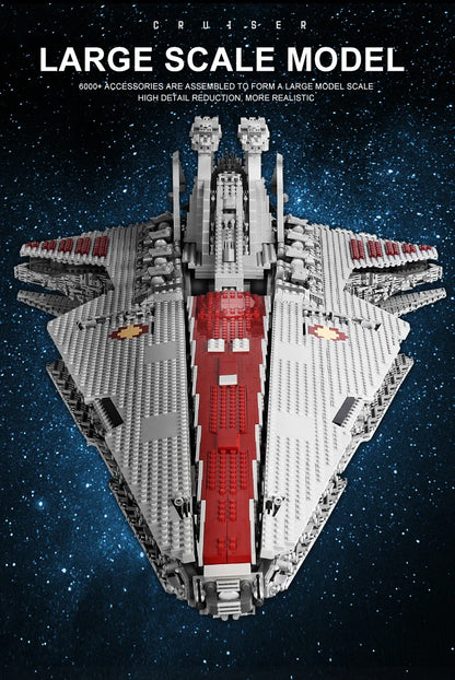 Republic Attack Cruiser Building Set - 6685PCS Starship Assembly Kit