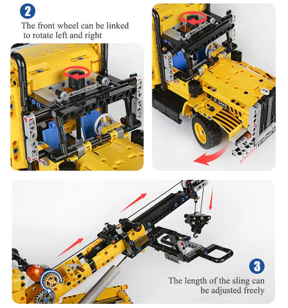 Tow Truck Building Set - 17011 MOC Road Trailer Kit for Teens & Adults