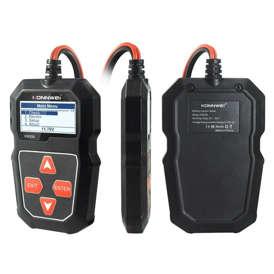 12V Car Battery Tester Analyzer - KW208 CCA, Load Test, Health Diagnostic Tool