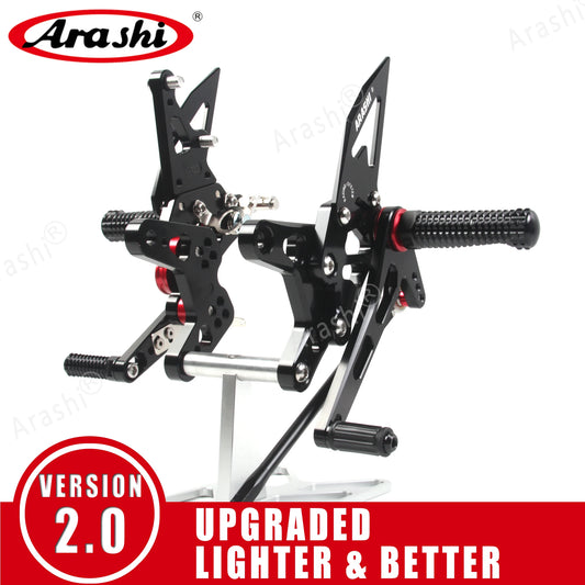 Adjustable Foot Pegs - Compatible with Kawasaki Ninja ZX6R 2005-2024