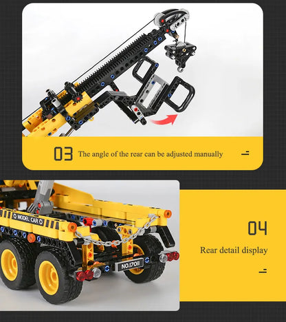 Tow Truck Building Set - 17011 MOC Road Trailer Kit for Teens & Adults