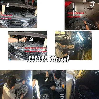 Dent Repair Kit - Spring Steel Rods, Dent Puller, Glue Sticks, Tools for Car