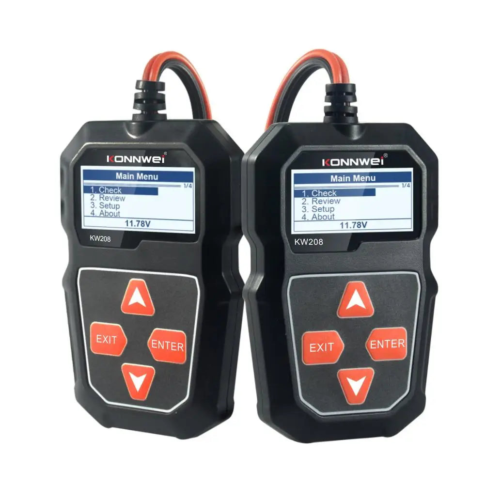 12V Car Battery Tester Analyzer - KW208 CCA, Load Test, Health Diagnostic Tool