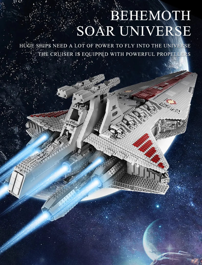Republic Attack Cruiser Building Set - 6685PCS Starship Assembly Kit