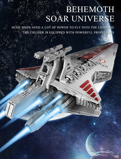 Republic Attack Cruiser Building Set - 6685PCS Starship Assembly Kit