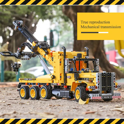 Tow Truck Building Set - 17011 MOC Road Trailer Kit for Teens & Adults