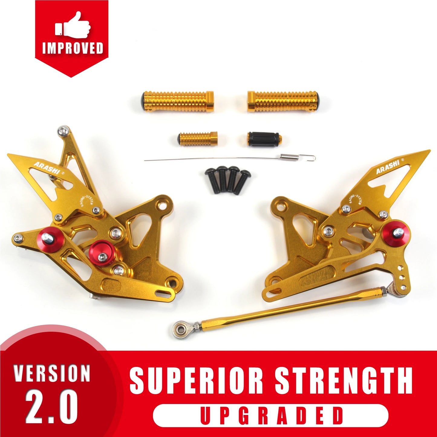 Adjustable Rear Footrests for Kawasaki Ninja ZX6R ZX636 2005-2006