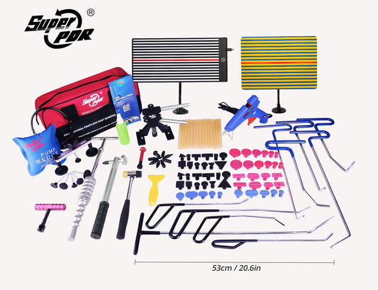 Dent Repair Kit - Spring Steel Rods, Dent Puller, Glue Sticks, Tools for Car