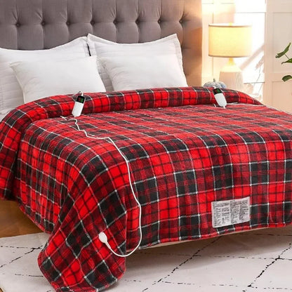 Heated Electric Blanket Throw, 10 Heat Levels, 8-Hour Auto Off, Washable