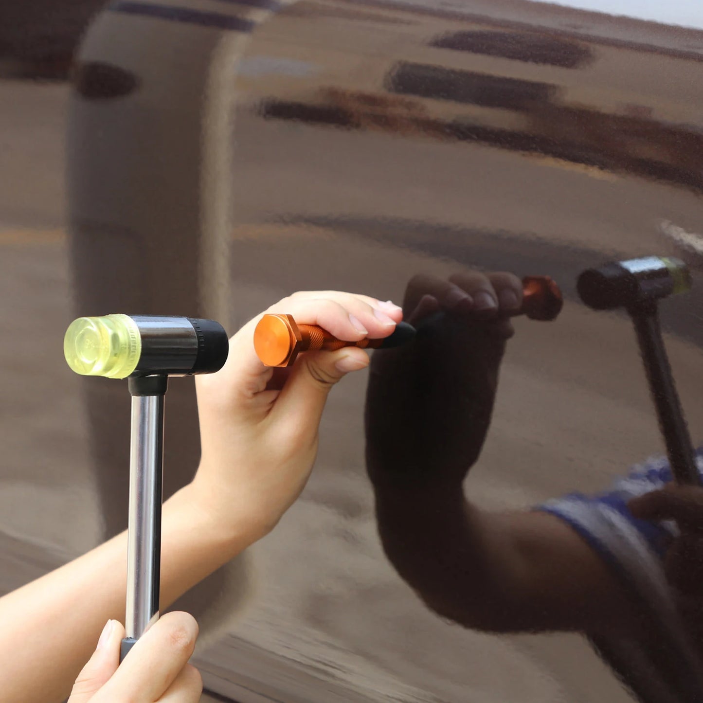 Paintless Dent Repair Tool Kit - Car Dent Remover, Slide Hammer, Glue Gun