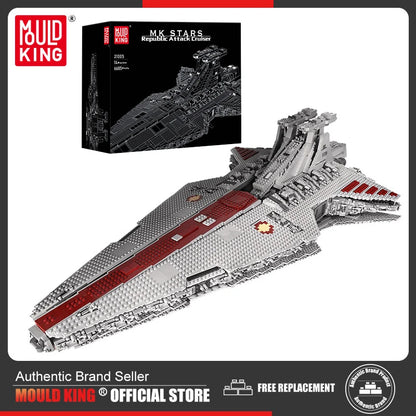 Republic Attack Cruiser Building Set - 6685PCS Starship Assembly Kit