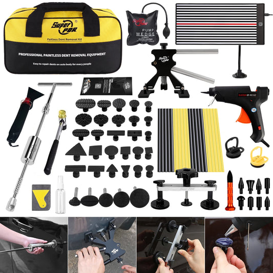 Paintless Dent Removal Tool Kit - Car Dent Repair, Slide Hammer, Glue Gun