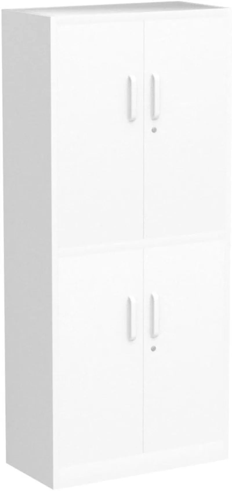 Lockable Metal Storage Cabinet with Adjustable Shelves, Garage & Office Use