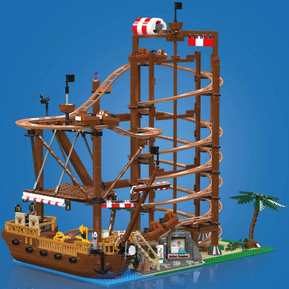 Motorized Double Helix Roller Coaster Set - 2174PCS STEM Building Toy