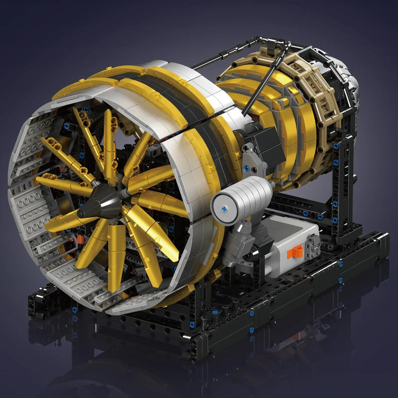 Motorized Aircraft Engine Building Set - 2256PCS STEM Model for Kids & Adults