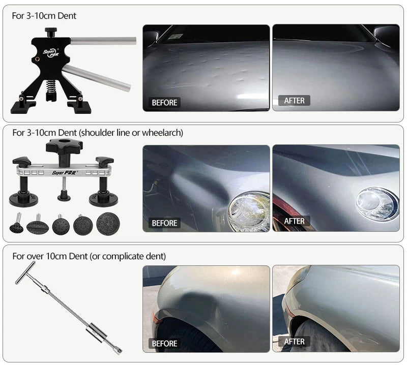 Paintless Dent Repair Kit - Car Dent Removal Tools, Slide Hammer, Glue Gun