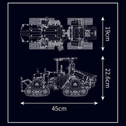 Crawler Tractor Building Set - STEM Remote Control Toy for Kids & Adults