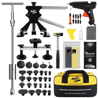Paintless Dent Removal Tool Kit - Car Dent Repair, Slide Hammer, Glue Gun