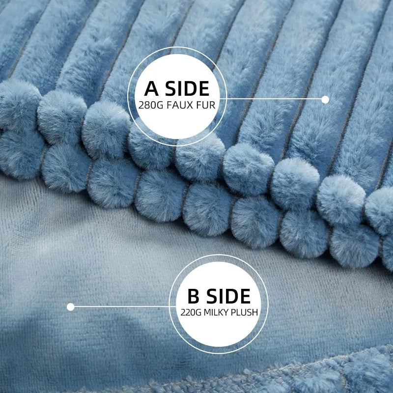 Electric Heated Blanket 50''x60'' Soft Plush, 4 Heat Levels, 3-Hour Auto Off