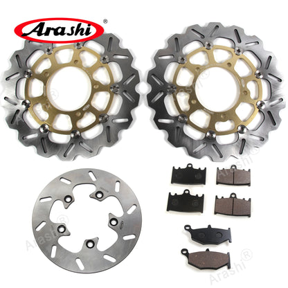 Floating Front & Rear Brake Disc Rotors with Pads for Suzuki GSX R 600 2006-2007